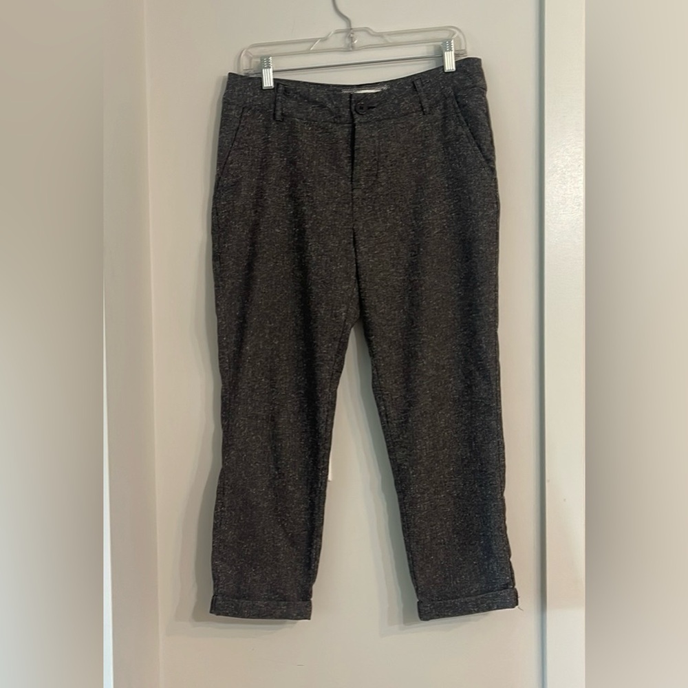 I LOVE H81 Grey Crop Roll-up Pants